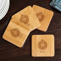 Oxford Personalized Bamboo Coasters