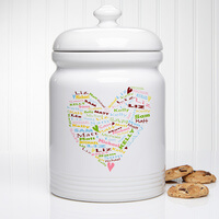 Personalized Cookie Jars - Her Heart Of Love