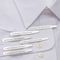 Personalized Hidden Message Collar Stays