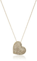10k Yellow Gold Heart Diamond Necklace
