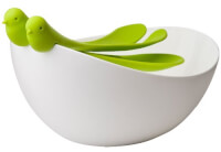 Sparrow Salad Bowl And Spoons