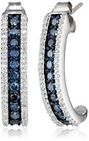 Diamond J Shape Earrings (1 Cttw)