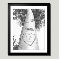 Personalized Framed Art- Love Birch Tree