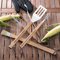 Personalized BBQ Grill Utensil Set - You Name It