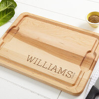 Personalized Maple Cutting Board - Family Name..