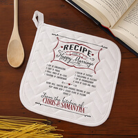Personalized Wedding Potholder - Recipe For A..