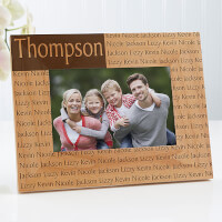 Family Name Personalized Wood Picture Frames - 4x6