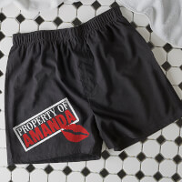 Personalized Black Boxer Shorts - Sealed With A..