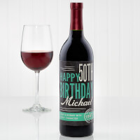Personalized Birthday Wine Bottle Label -..
