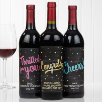 Personalized Wine Bottle Labels - Congratulations