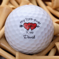 Personalized Golf Balls - Loving Hearts