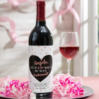 Will You Be My Bridesmaid Personalized Wine..