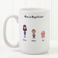 Personalized Large Coffee Mugs - Family Cartoon..
