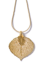Real Aspen Leaf Necklace