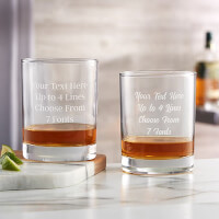 Personalized Whiskey Glasses - Add Any Text