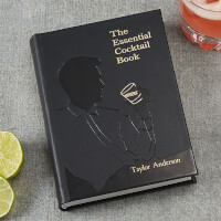 The Essential Cocktail Book Personalized Leather..