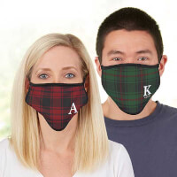 Christmas Plaid Personalized Adult Face Mask