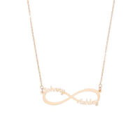 Infinity Name Custom Rose Gold Necklace - 2 Names