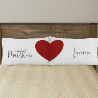 Heart Connection Personalized Couples Pillowcase..