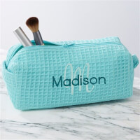 Playful Name Personalized Mint Waffle Weave..