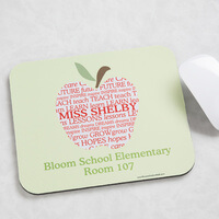 Personalized Teacher Mouse Pads - Apple