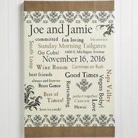 Our Life Together 16x24 Personalized Wedding..