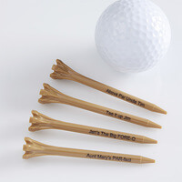 Custom Golf Tees - Natural Wood - Set Of 50