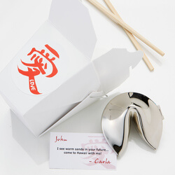 Personalized Silver Fortune Cookie