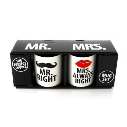 Mr. Right and Mrs. Always Right Mugs