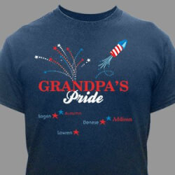 Red White and Blue Pride Personalized T-Shirt