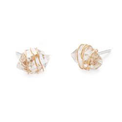 Wire-Wrapped Herkimer Diamond Earrings