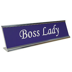 Boss Lady Desk Plate